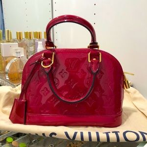 Louis Vuitton handbag Alma bb Indian rose Vernis